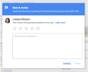 rate & review window tab